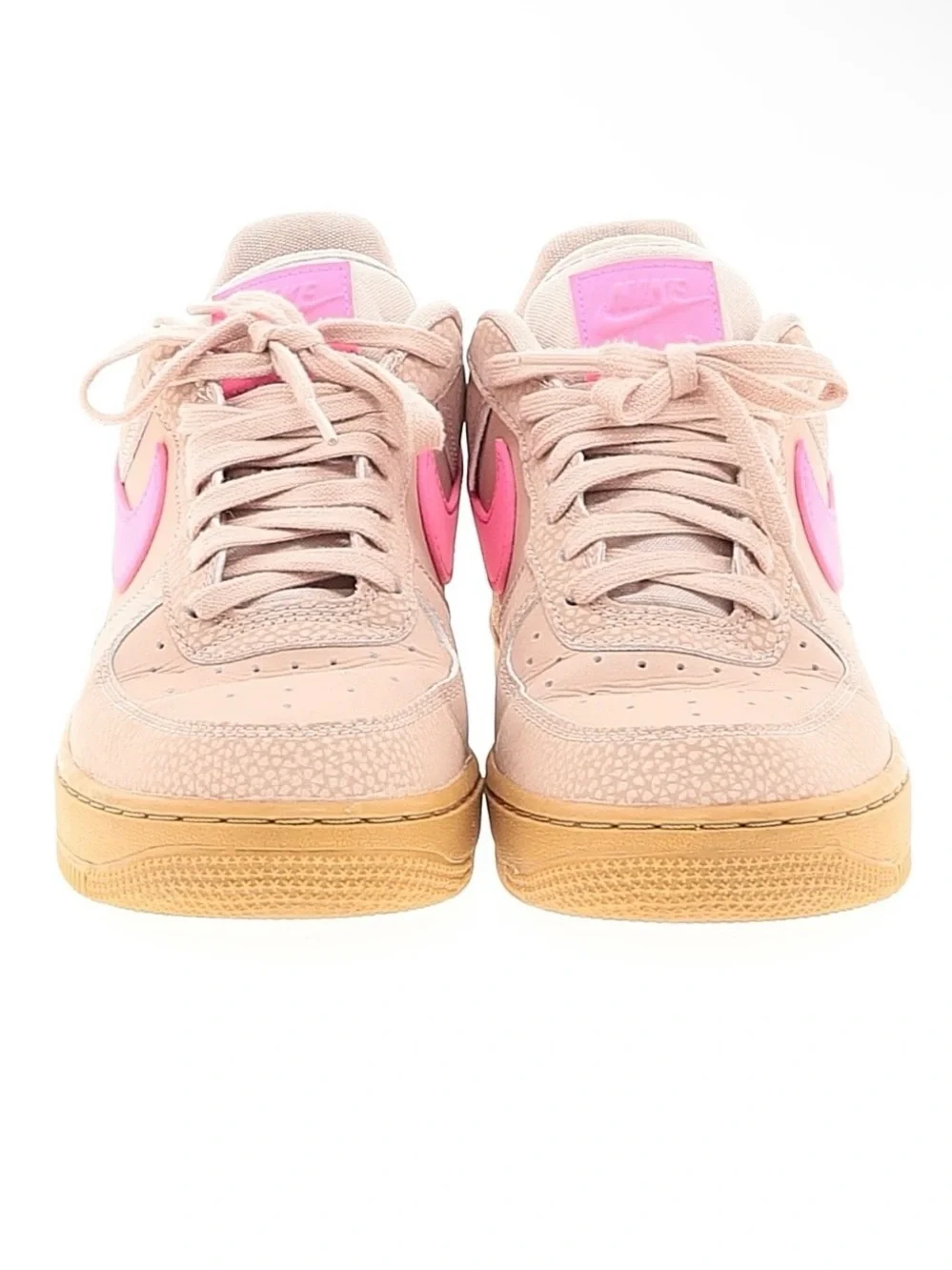 Nike Air Force 1 Particlr Beige and hyper pink gum rubber outsole 8